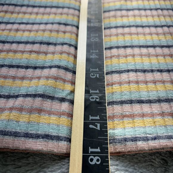 Y2K American Eagle Tank Top L Milkmaid Dainty Ribbed Striped Square Neck Cropped - Picture 6 of 8